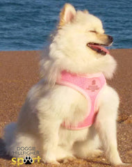 Pink dog mesh harness